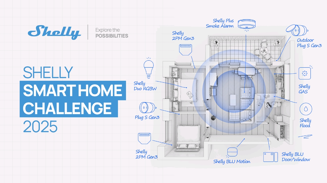 Shelly Smart Home Challenge 2025 отличи най-добрите умни инсталации