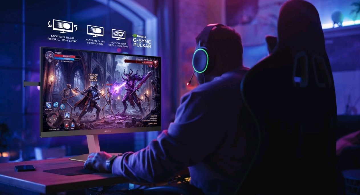 AGON by AOC представя своите технологии за намаляване на размазването при движение: MBR, MBR Sync и MBR+