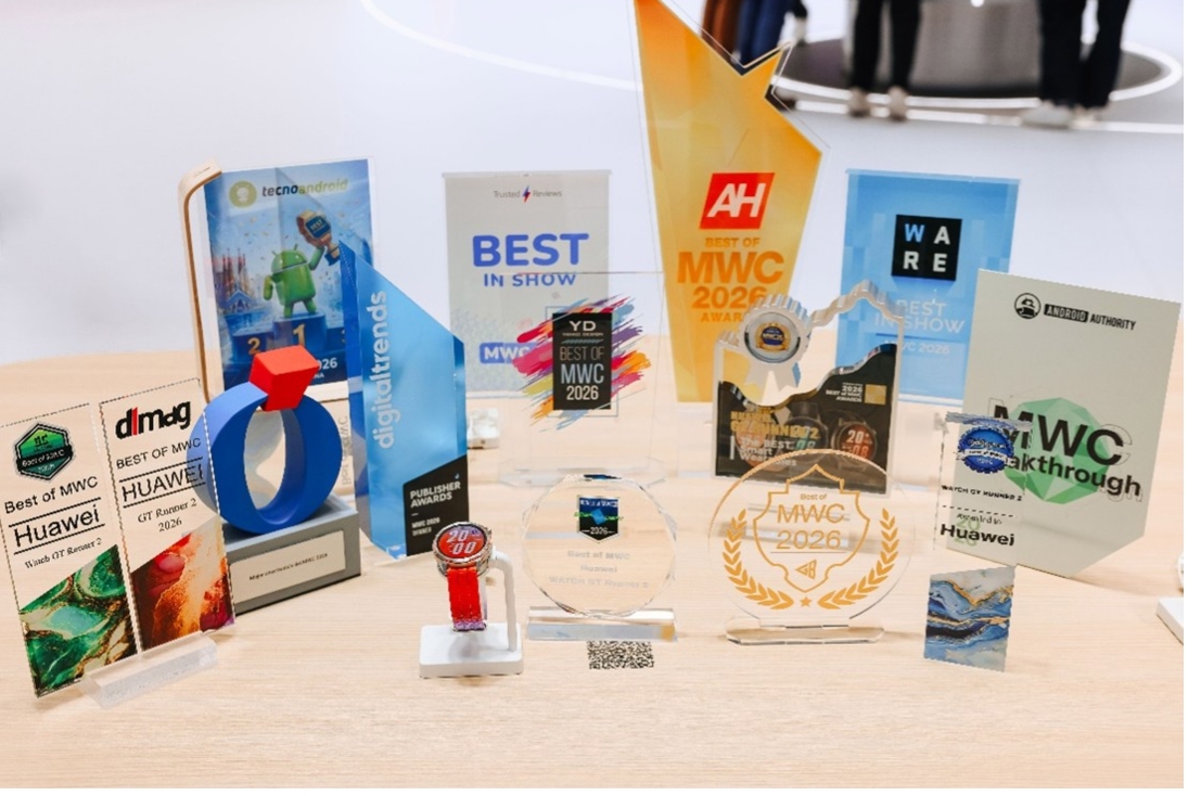 HUAWEI WATCH GT Runner 2 и HUAWEI FreeBuds Pro 5 триумфираха на MWC 2026 с множество престижни награди